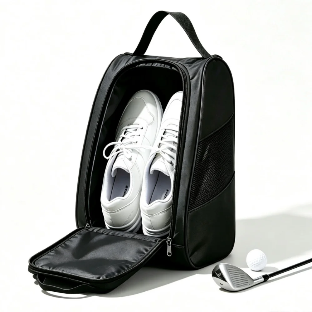 携帯用ゴルフシューズバッグ 男女兼用シューズキャリーバッグ  - Shoe Bag Dust のレビューと価格