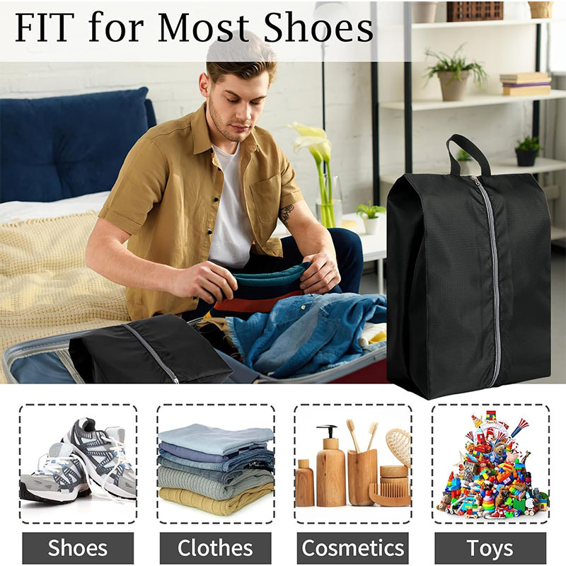 3個セット 旅行用靴収納ポーチ 防水生地 ジッパー付きハンド - Shoe Bag Dust のレビューと価格